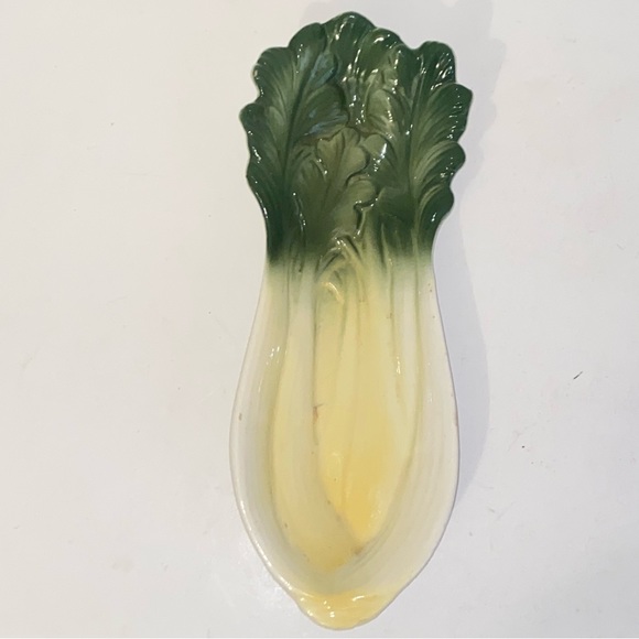 Vintage 1950s Cardinal USA Celery Shaped Relish Celery Tray Dish MCM Kitsch - Picture 1 of 11
